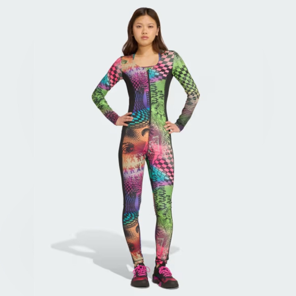 👀‼️NEW!!! Adidas x Jeremy Scott Colorful Abstract Graphic Romper Suit